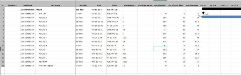 Parameter Entry Table 1