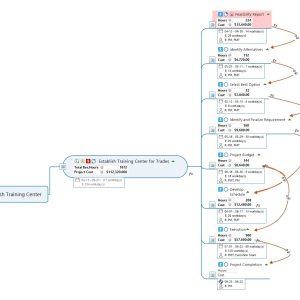 Schedule and cost estimates after creating mind map